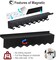 Key Holder Wall Mount, Magnetic Key Hooks and Mail Organizer Tray with 8 Hooks, Adhesive Key Rack Hanger for Entryway, Refrigerator, Black